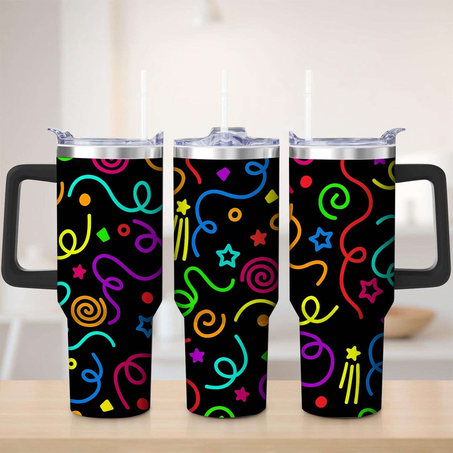 Pure Buddy - Colorful Confetti Stainless Steel Tumbler, 30oz