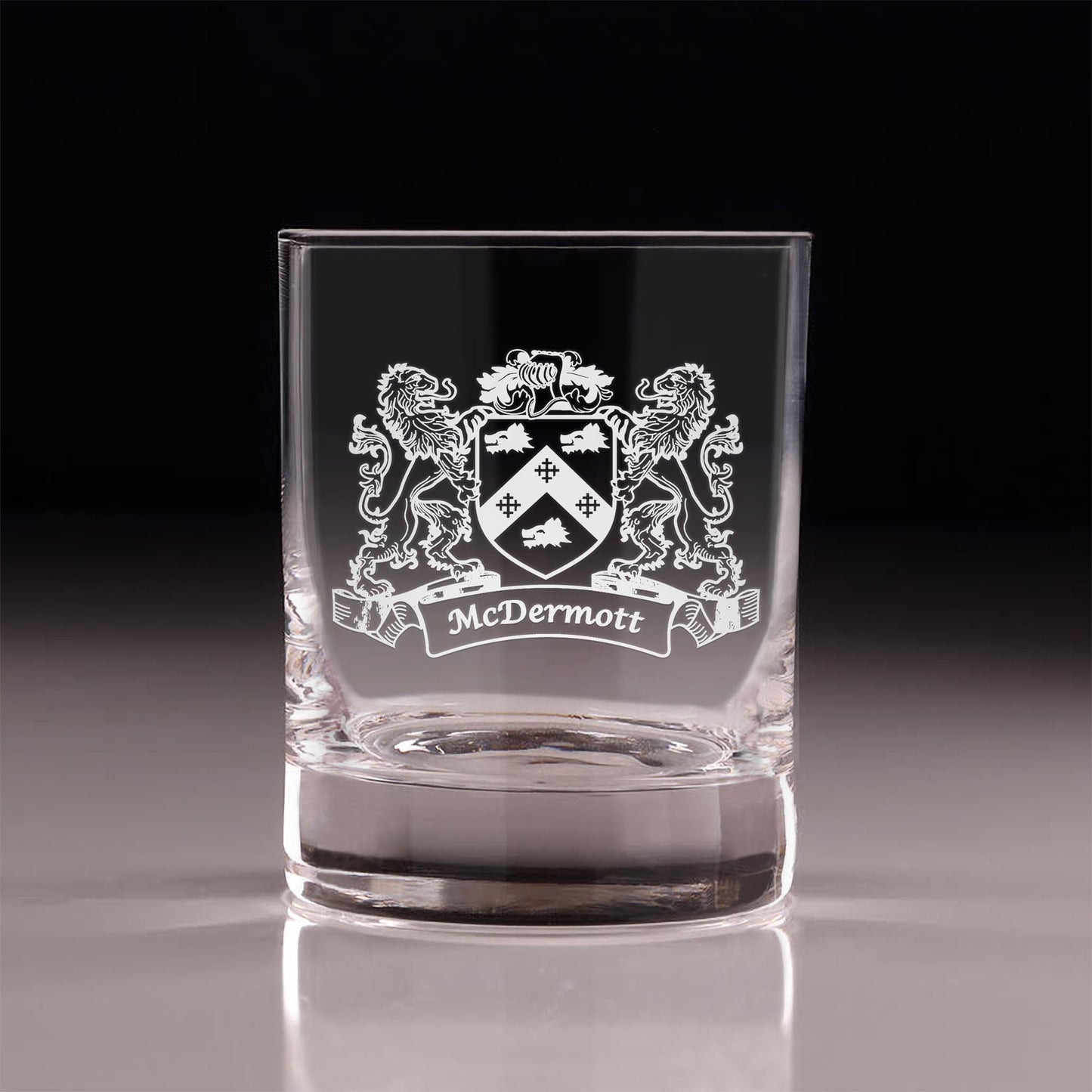 McDermott Irish Coat of Arms Old Fashioned Tumblers - Set of 4