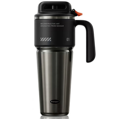 Pure Buddy - Sidagar 32 oz Stainless Steel Vacuum Insulated Tumbler with Straw and Handle, Arctic White