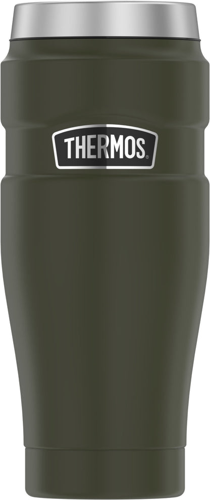 Pure Buddy - Thermos Stainless King Vacuum Insulated Stainless Steel Tumbler 16Oz Matte Rustic Red